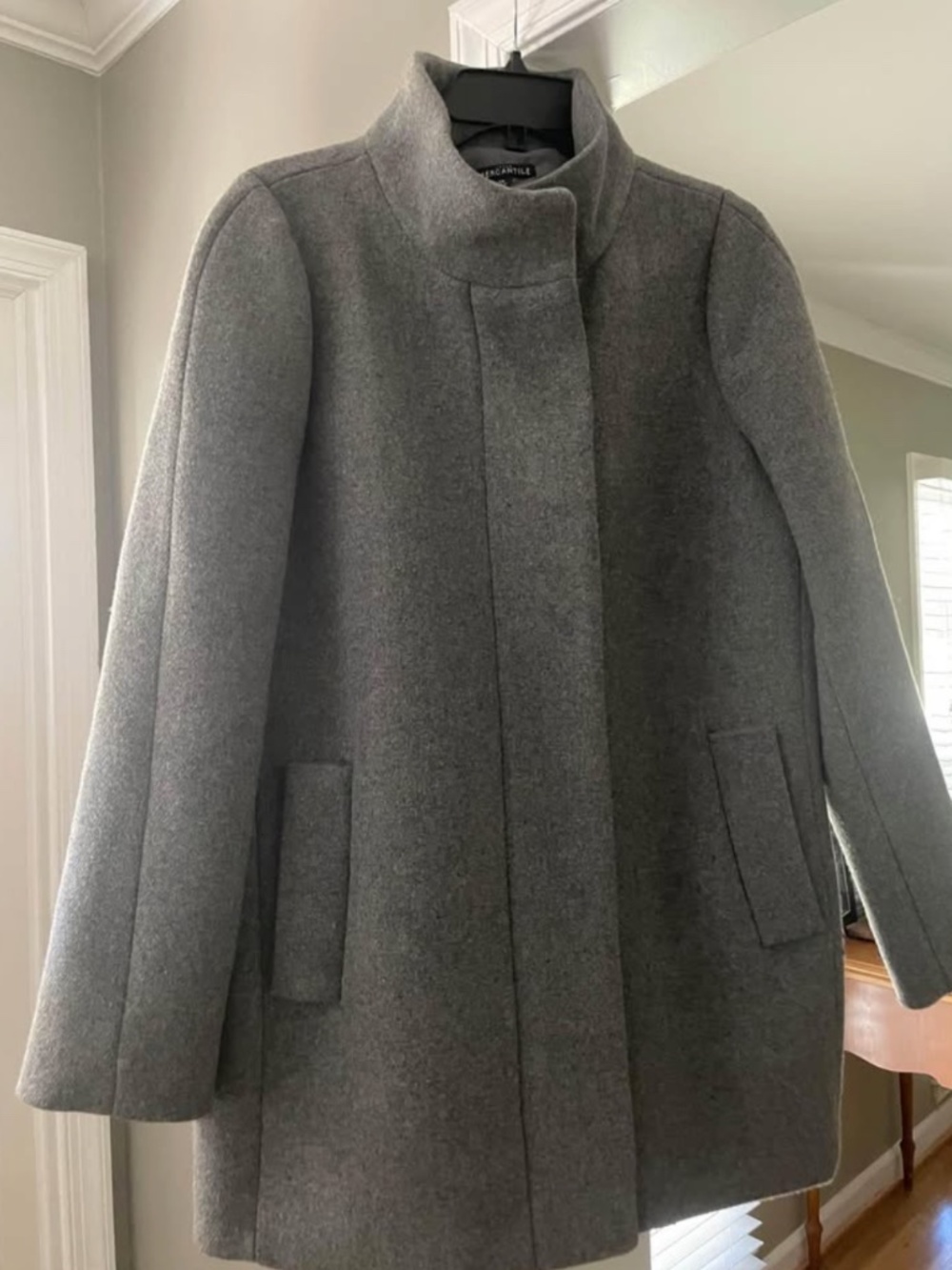 J Crew grey wool coat